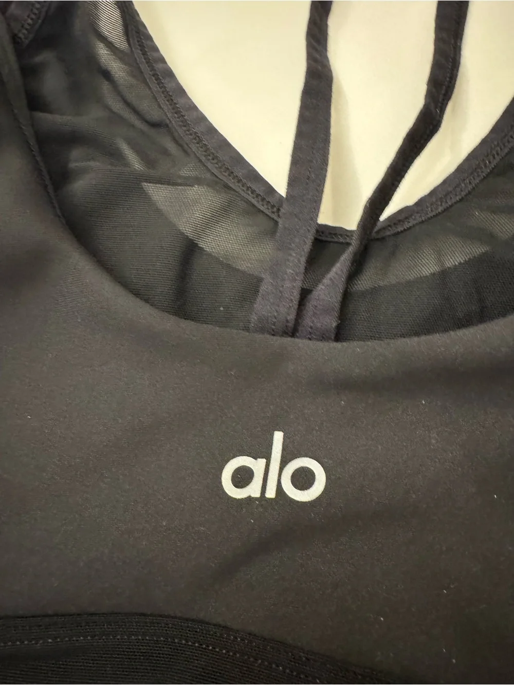 ALO Yoga Black Strappy Sports Bra